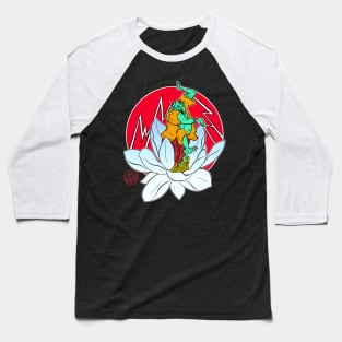 Oni - Japanese demon and lotus Baseball T-Shirt